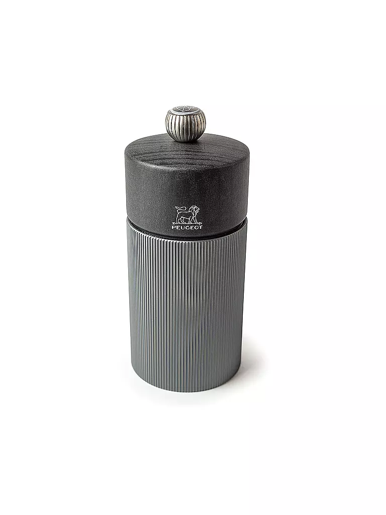 PEUGEOT | Moulin à sel manuel Line 12cm Carbone/Bois | Gris