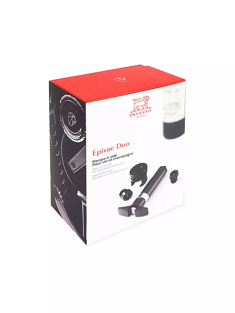 PEUGEOT | Pompe à vide pour vin et champagne Epivac Duo 15cm Noir | schwarz