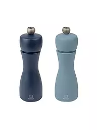 PEUGEOT | Set de moulins à poivre et à sel TAHITI LUFT 2 pièces 15cm Hêtre / Bleu clair et bleu foncé | Bleu
