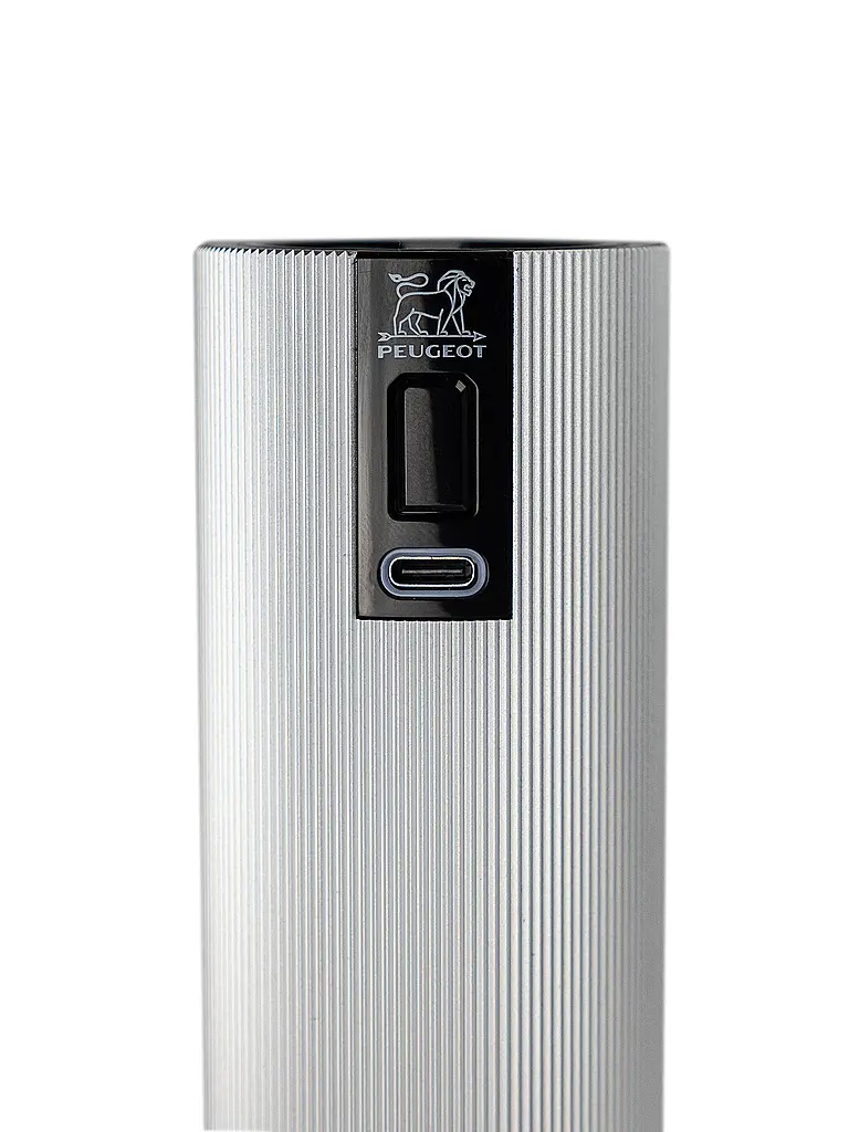 PEUGEOT | Set de moulins à sel et à poivre électriques rechargeables 15cm ELECTRIC-DUO LINE Carbon Alu | grau