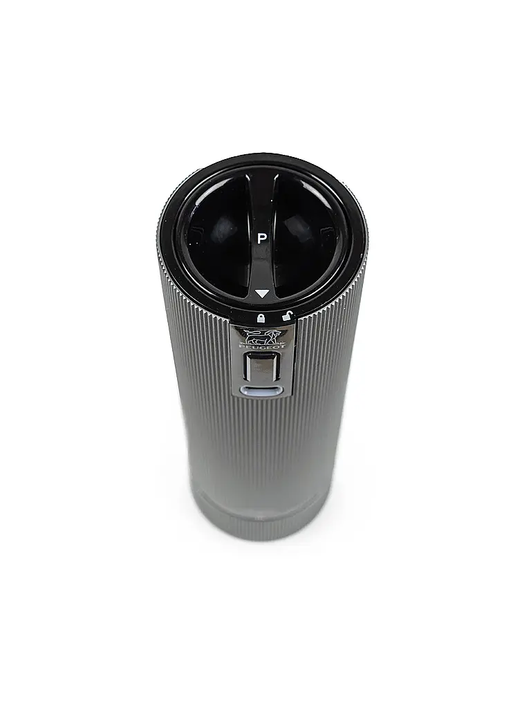 PEUGEOT | Set de moulins à sel et à poivre électriques rechargeables 15cm ELECTRIC-DUO NIGHT-LINE Alu/Noir | 