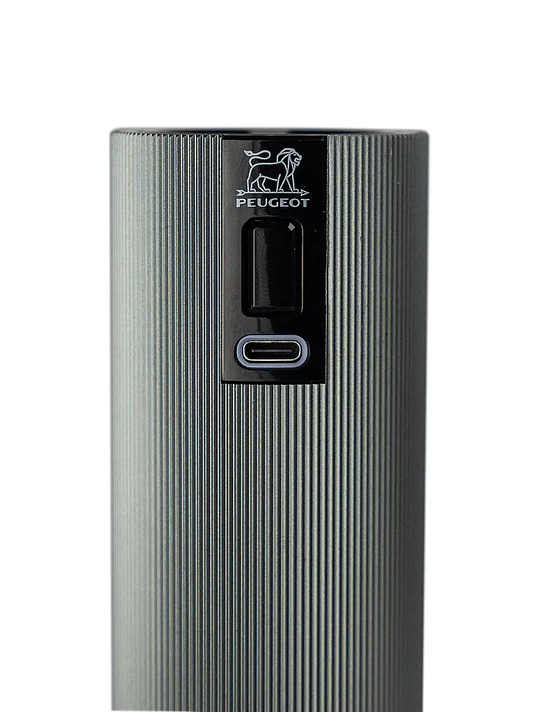 PEUGEOT | Set de moulins à sel et à poivre électriques rechargeables 15cm ELECTRIC-DUO NIGHT-LINE Alu/Noir | 