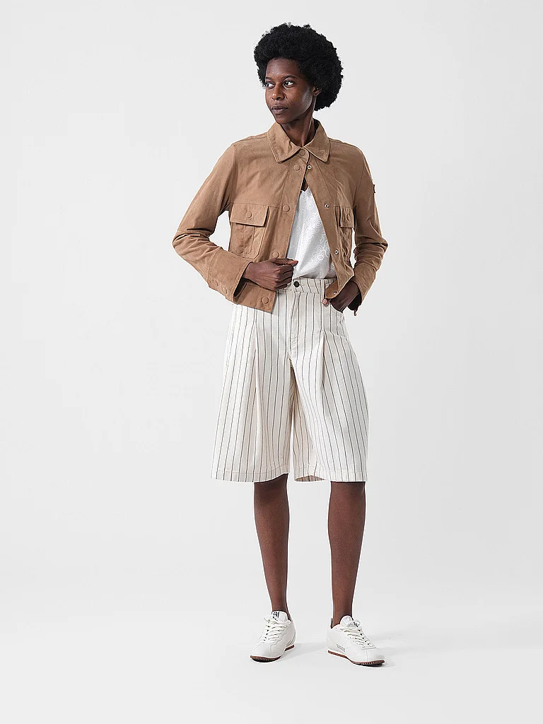 Peuterey Era Leather Jacket Beige 40 4