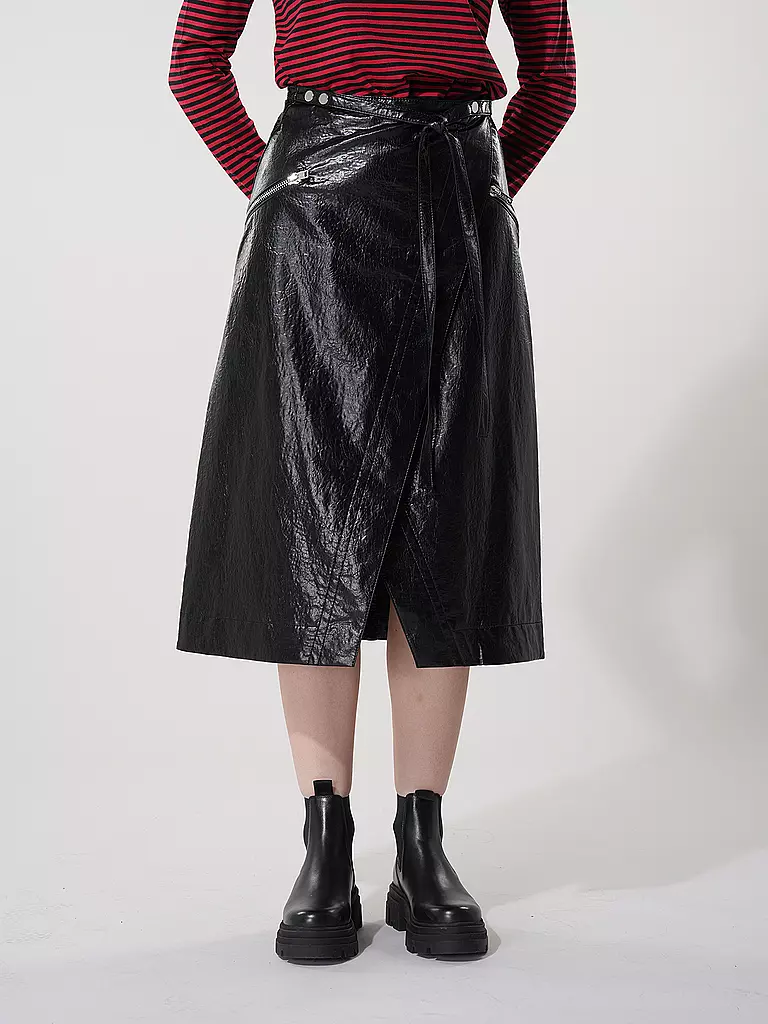 PHILLIP LIM | Midi-jupe aspect cuir | Noir