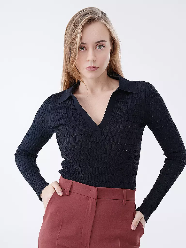 PHILLIP LIM | Poloshirt | Bleu foncé