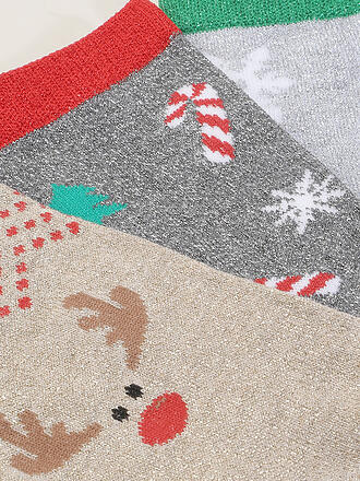 PIECES | Chaussettes PCJINGLE lot de 3 Darkest Spruce/Snowflakes/Christmas