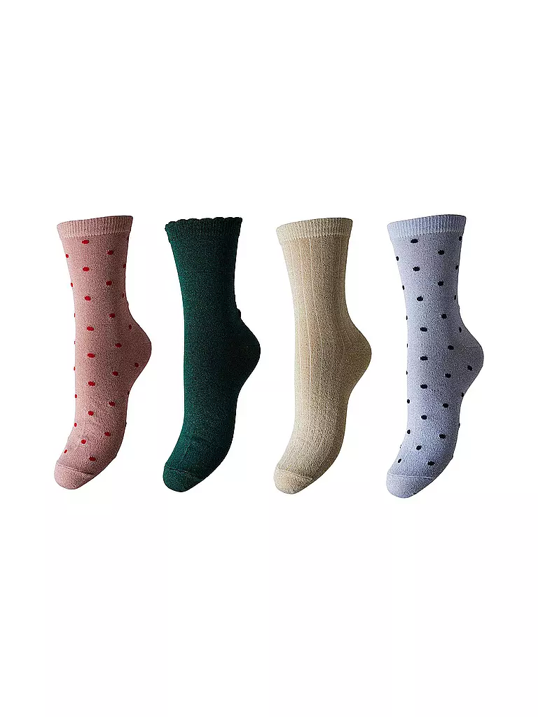 PIECES | Chaussettes lot de 4 botanical garden | bunt