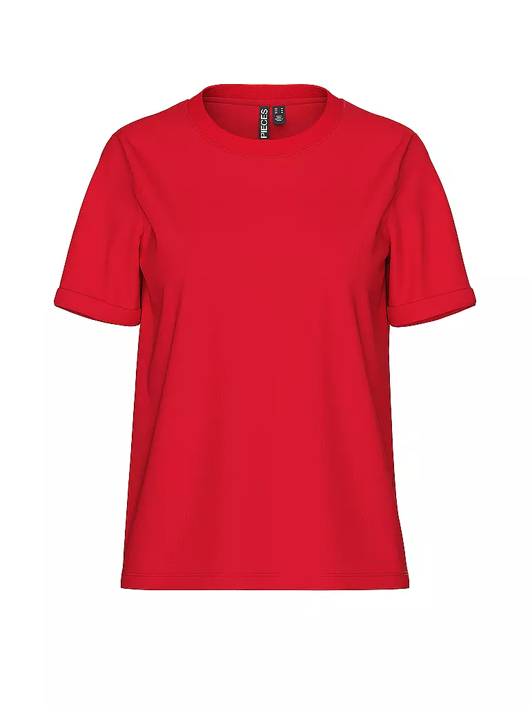 PIECES | T-shirt PCRIA | rot