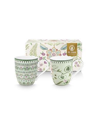 PIP STUDIO | Set de 2 tasses à anse XLarge LILY & LOTUS 450ml Vert clair