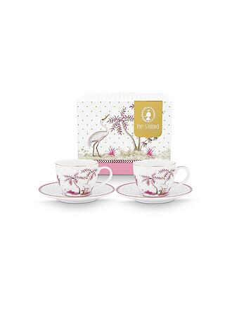 PIP STUDIO | Tasse à expresso avec soucoupe, lot de 2, 120 ml JOLIE DOTS Or/Rose