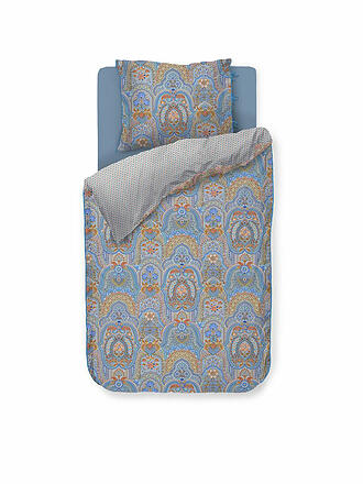 PIP STUDIO | Parure de lit en percale JABALI FLOWER 70x90cm / 140x200cm Bleu