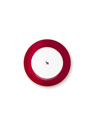 PIP STUDIO | Assiette plate 26,5cm LOVE BIRDS Rouge foncé