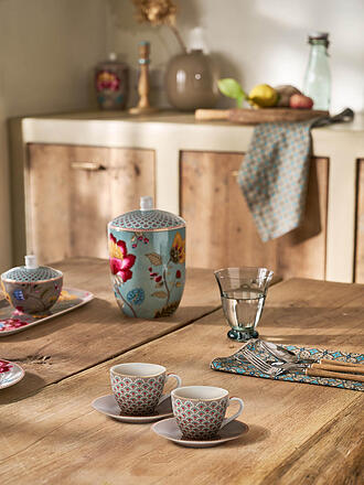 PIP STUDIO | Tasse à expresso avec soucoupe, lot de 2, 120 ml BLOOMING TALES Kaki