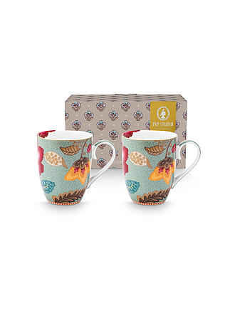 PIP STUDIO | Set de 2 tasses à anse 350 ml Large BLOOMING TALES Fantasy Blue