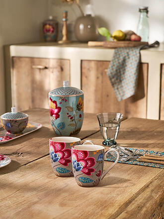 PIP STUDIO | Mugs à anse Lot de 2 450ml XLarge BLOOMING TALES Fantasy Kaki