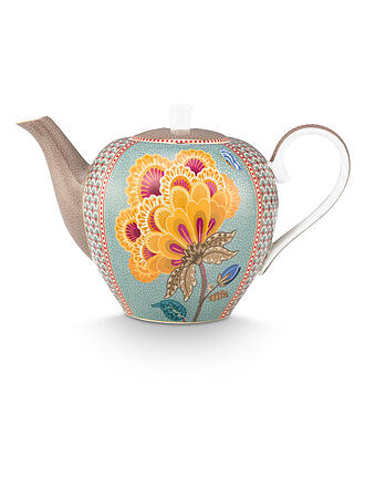 PIP STUDIO | Théière Large 1600ml BLOOMING TALES Fantasy Khaki - Blue
