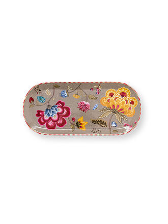 PIP STUDIO | Grande assiette 33 x 15,5 cm BLOOMING TALES Fantasy Kaki