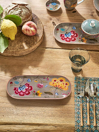 PIP STUDIO | Grande assiette 33 x 15,5 cm BLOOMING TALES Fantasy Kaki