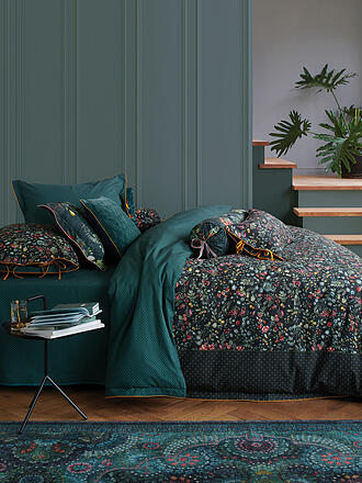 PIP STUDIO | Perkal Bettwäsche MIDNIGHT GARDEN 2x 70x90cm / 200x200cm Green