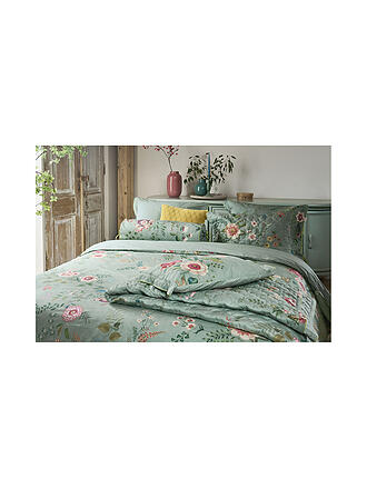 PIP STUDIO | Parure de lit en percale EVERBLOMM 70x90cm/140x200cm Vert