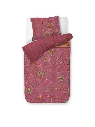 PIP STUDIO | Parure de lit en percale MUMBAI EVENING 70x90cm/140x200cm Rose foncé