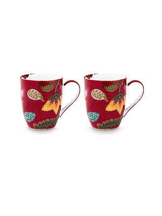 PIP STUDIO | Mug à anse 2 p. BLOOMING TALES 2x350ml Fantasy Darkred