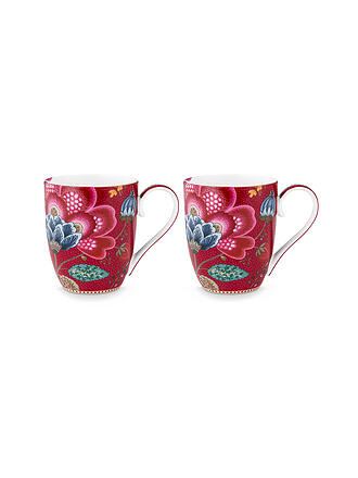 PIP STUDIO | Mug à anse 2 pces. BLOOMING TALES 2x450ml Fantasy Darkred