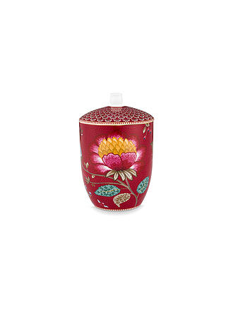PIP STUDIO | Boîte avec couvercle BLOOMING TALES 1500ml Fantasy Rouge foncé