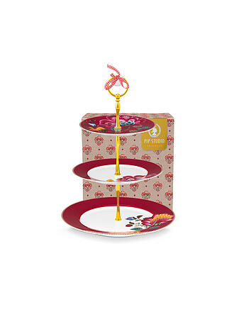 PIP STUDIO | Etagère 3 étages BLOOMING TALES 21cm Fantasy Rouge Foncé
