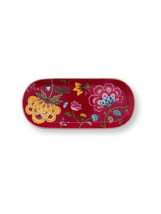 PIP STUDIO | Plat Grand BLOOMING TALES 33x15,5cm Fantasy Rouge Foncé
