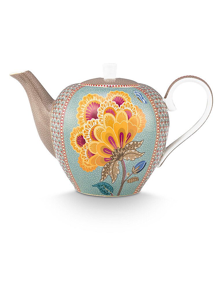 Théière Large 1600ml BLOOMING TALES Fantasy Khaki - Blue bleu clair