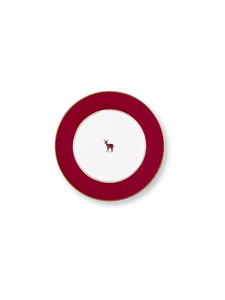 PIP STUDIO | Assiette à dessert 17cm LOVE BIRDS Rouge foncé | dunkelrot