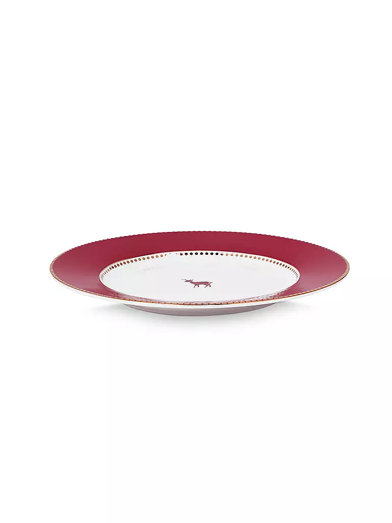 PIP STUDIO | Assiette à dessert 17cm LOVE BIRDS Rouge foncé | 
