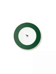 PIP STUDIO | Assiette à dessert 17cm LOVE BIRDS Vert foncé | Vert foncé