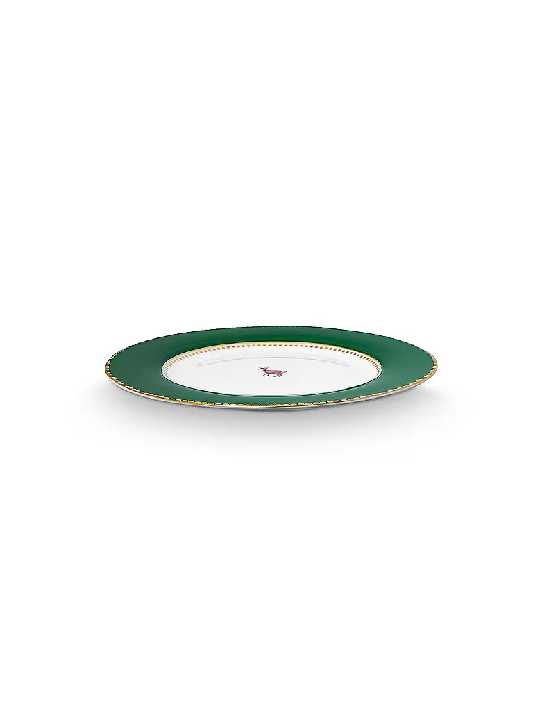 PIP STUDIO | Assiette à dessert 17cm LOVE BIRDS Vert foncé | dunkelgrün