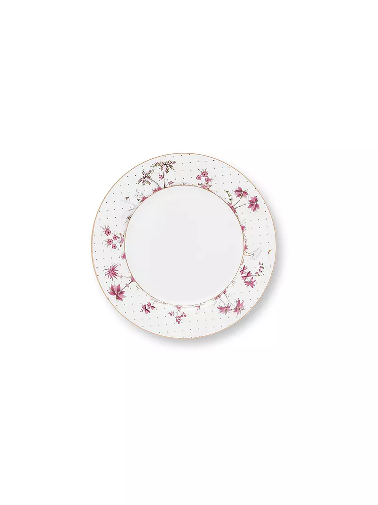 PIP STUDIO | Assiette à dessert 21cm JOLIE DOTS Or/Rose | Blanc