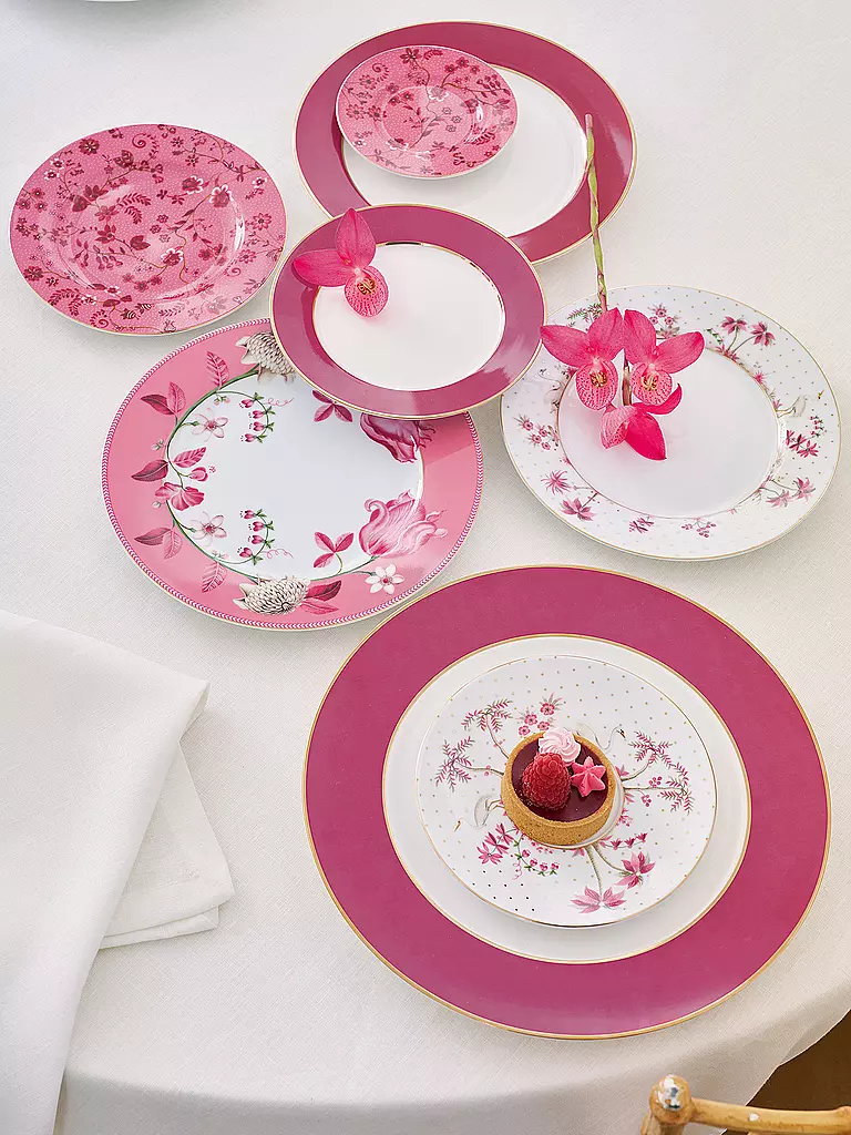 PIP STUDIO | Assiette à dessert 21cm JOLIE DOTS Or/Rose | 