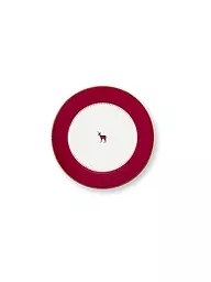 PIP STUDIO | Assiette à dessert 21cm LOVE BIRDS Vert foncé | Rouge foncé
