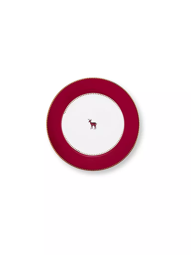 PIP STUDIO | Assiette à dessert 21cm LOVE BIRDS Rouge foncé | dunkelrot