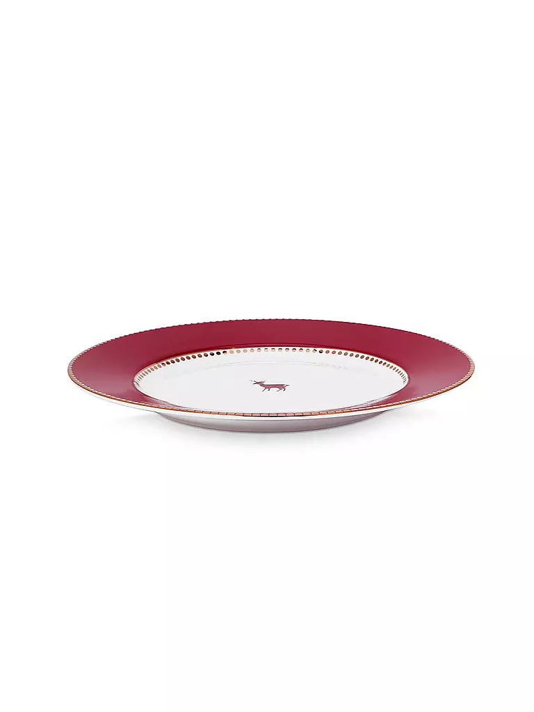 PIP STUDIO | Assiette à dessert 21cm LOVE BIRDS Rouge foncé | 