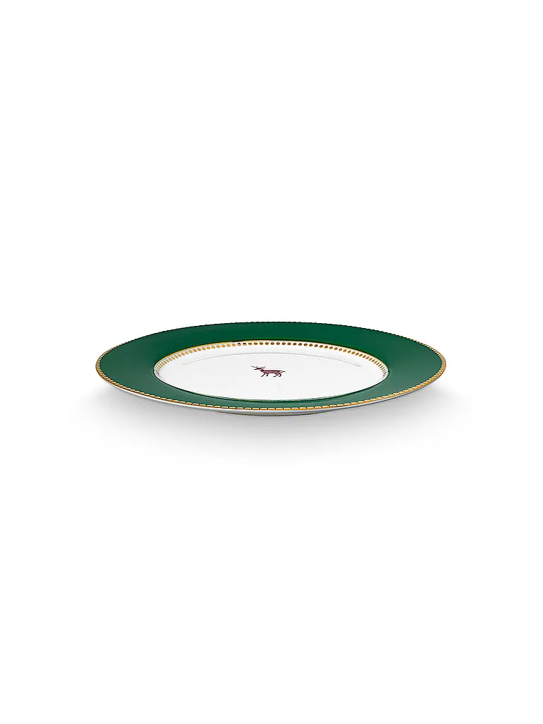 PIP STUDIO | Assiette à dessert 21cm LOVE BIRDS Vert foncé | dunkelgrün