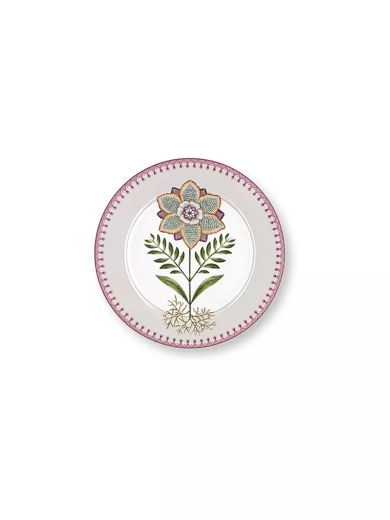 PIP STUDIO | Assiette à dessert petite LILY & LOTUS 21cm Blanc cassé | lila
