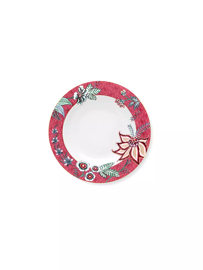 PIP STUDIO | Assiette à soupe 21,5 cm Flower Festival Rose Foncé | beere
