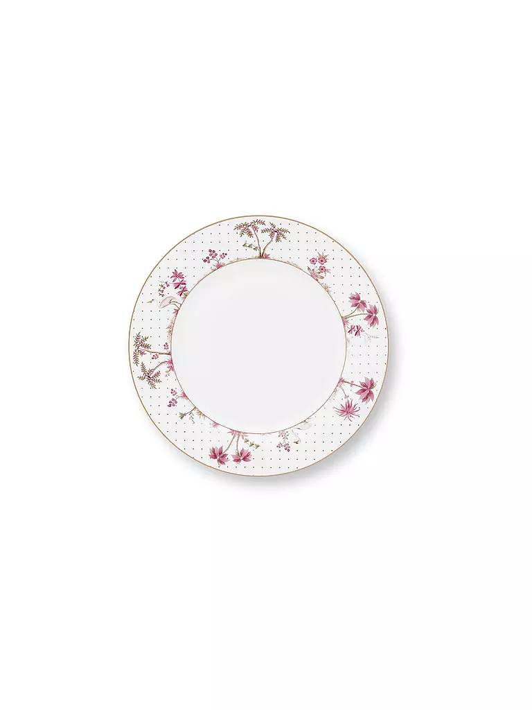PIP STUDIO | Assiette plate 26,5cm JOLIE DOTS Or/Rose | weiss