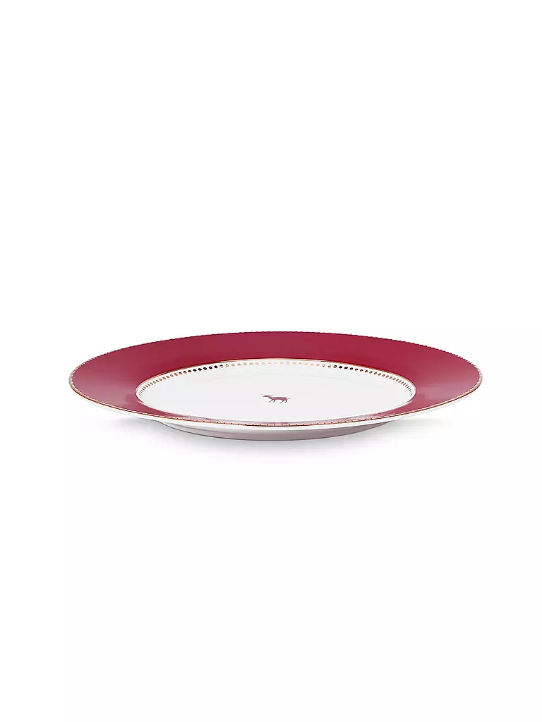 PIP STUDIO | Assiette plate 26,5cm LOVE BIRDS Rouge foncé | 