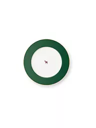 PIP STUDIO | Assiette plate 26,5cm LOVE BIRDS Vert foncé | Vert foncé