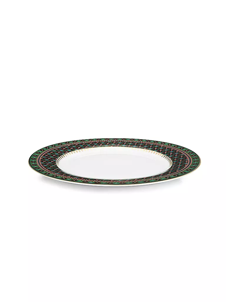 PIP STUDIO | Assiette plate BERRY BLUES 26,5cm Trèfle Vert | Vert foncé