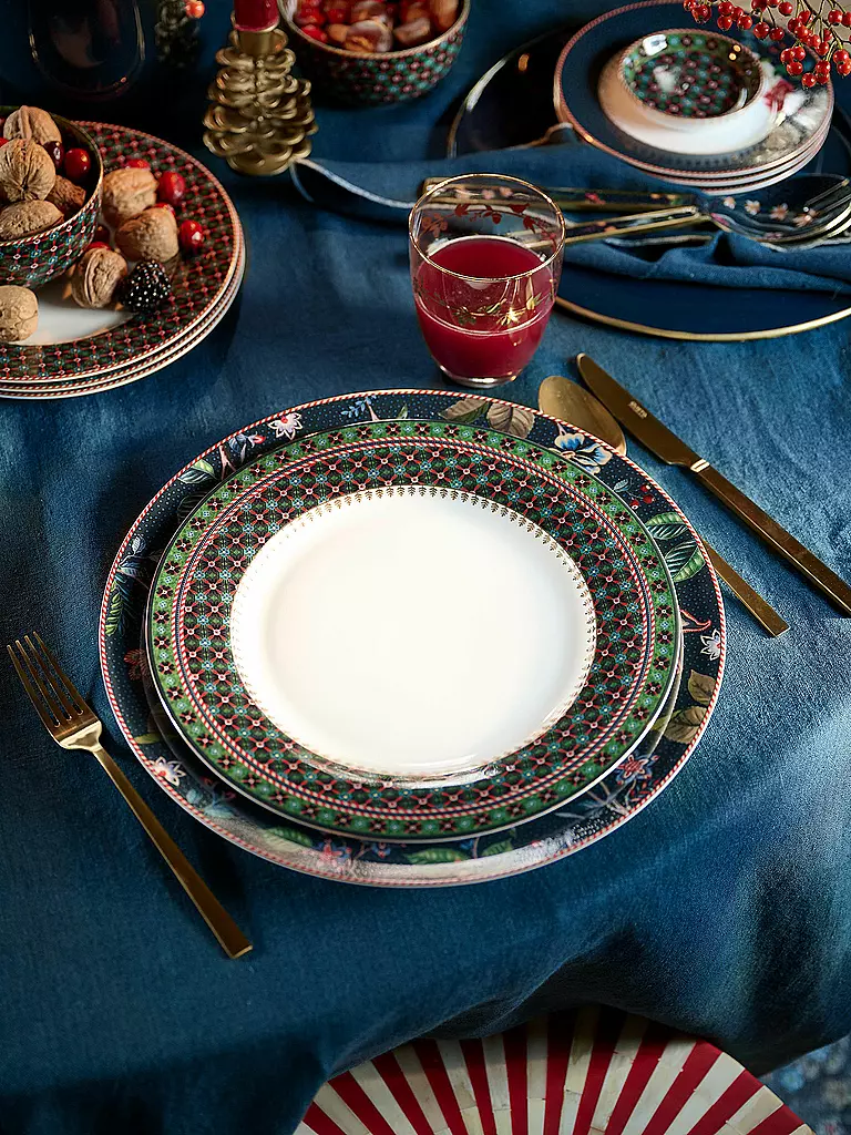 PIP STUDIO | Assiette plate BERRY BLUES 26,5cm Trèfle Vert | 