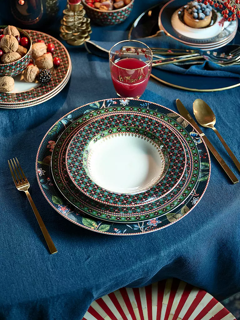 PIP STUDIO | Assiette plate BERRY BLUES 26,5cm Trèfle Vert | 