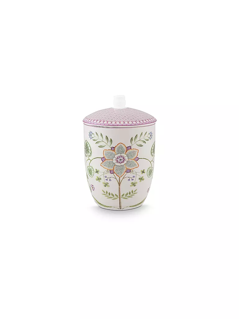 PIP STUDIO | Boîte avec couvercle LILY & LOTUS 1,5l Blanc cassé | lila